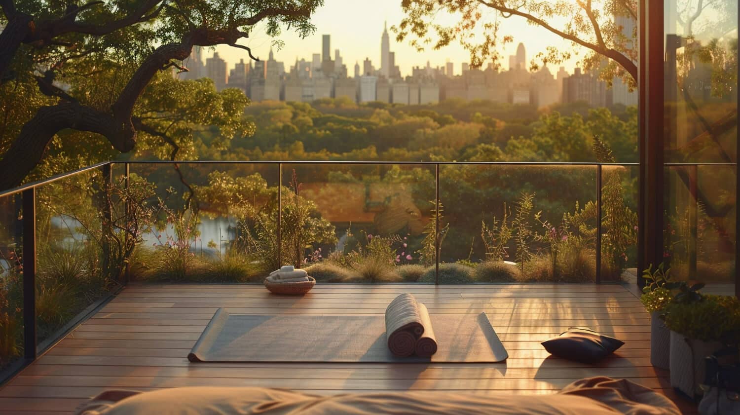 Blend deck with garden