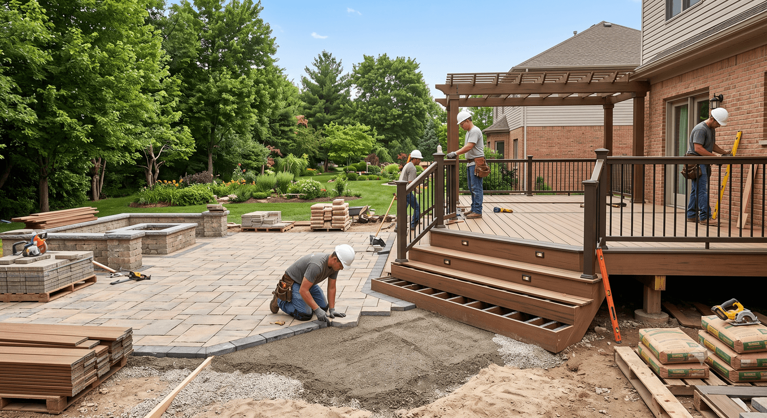 Deck or patio installation