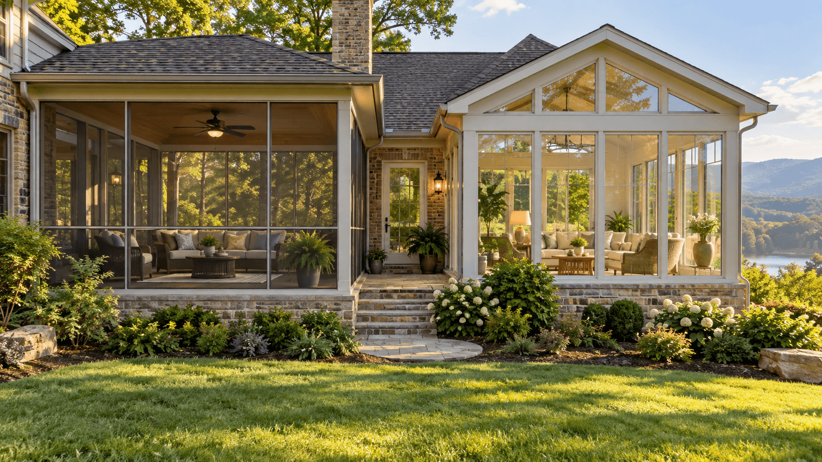 Screened porch vs sunroom Tennessee